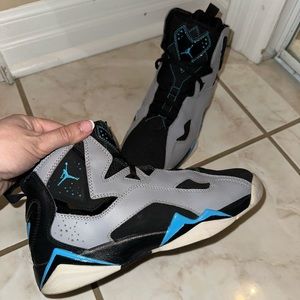 jordan | 7 retro black, grey & blue size 5Y